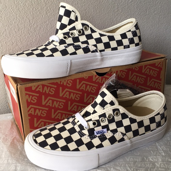 vans authentic pro checkerboard navy